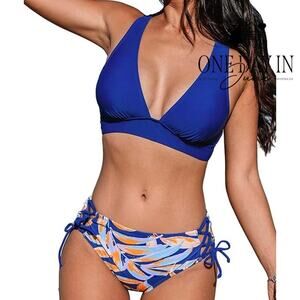 Cupshe Tie Back Tie Side Bikini Swimsuit Size S